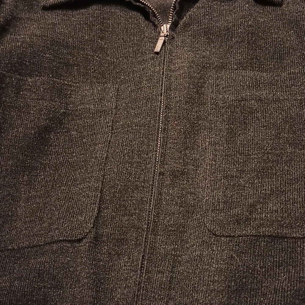 Joseph Abboud Wool Blend Zip Front Corduroy Collared Jacket 2 Front Chest Pocket
